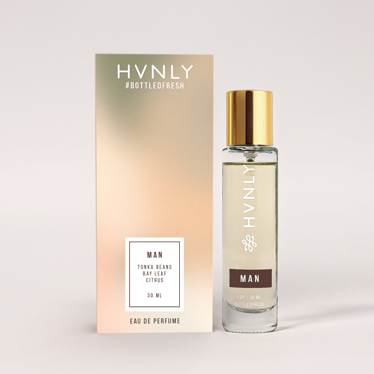 HVNLY MAN Eau De Perfume For Men Bottle And Pack Image