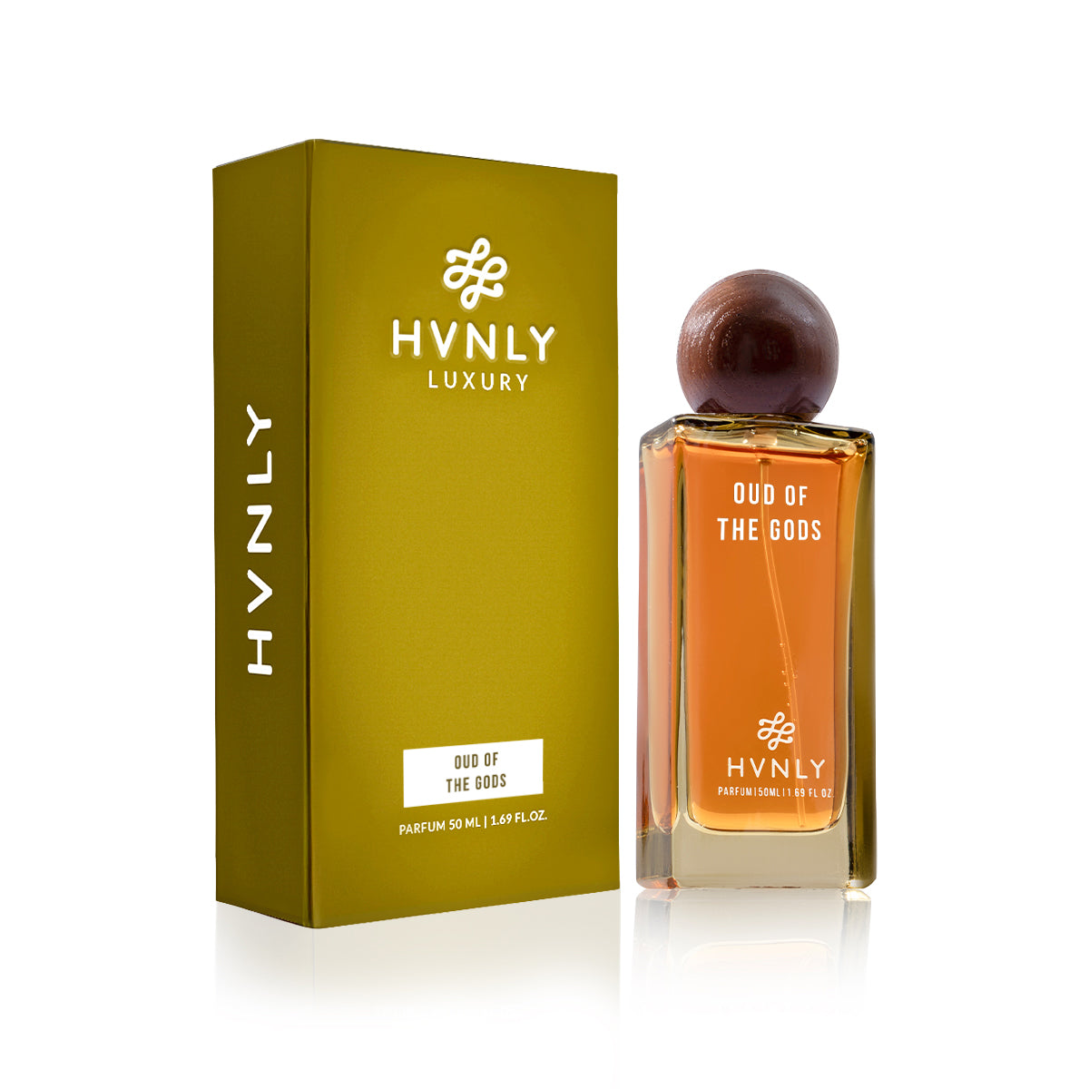 HVNLY Luxury perfume bottle and packaging on a white background