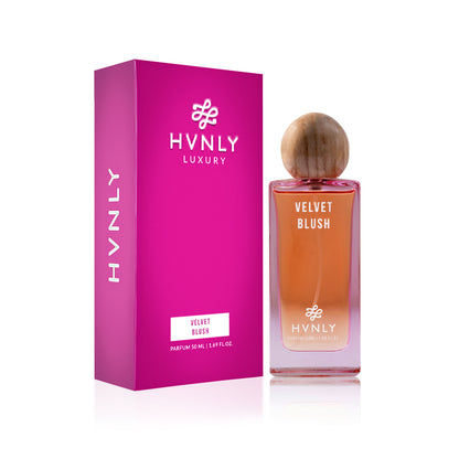 HVNLY Luxury perfume bottle and packaging on a white background