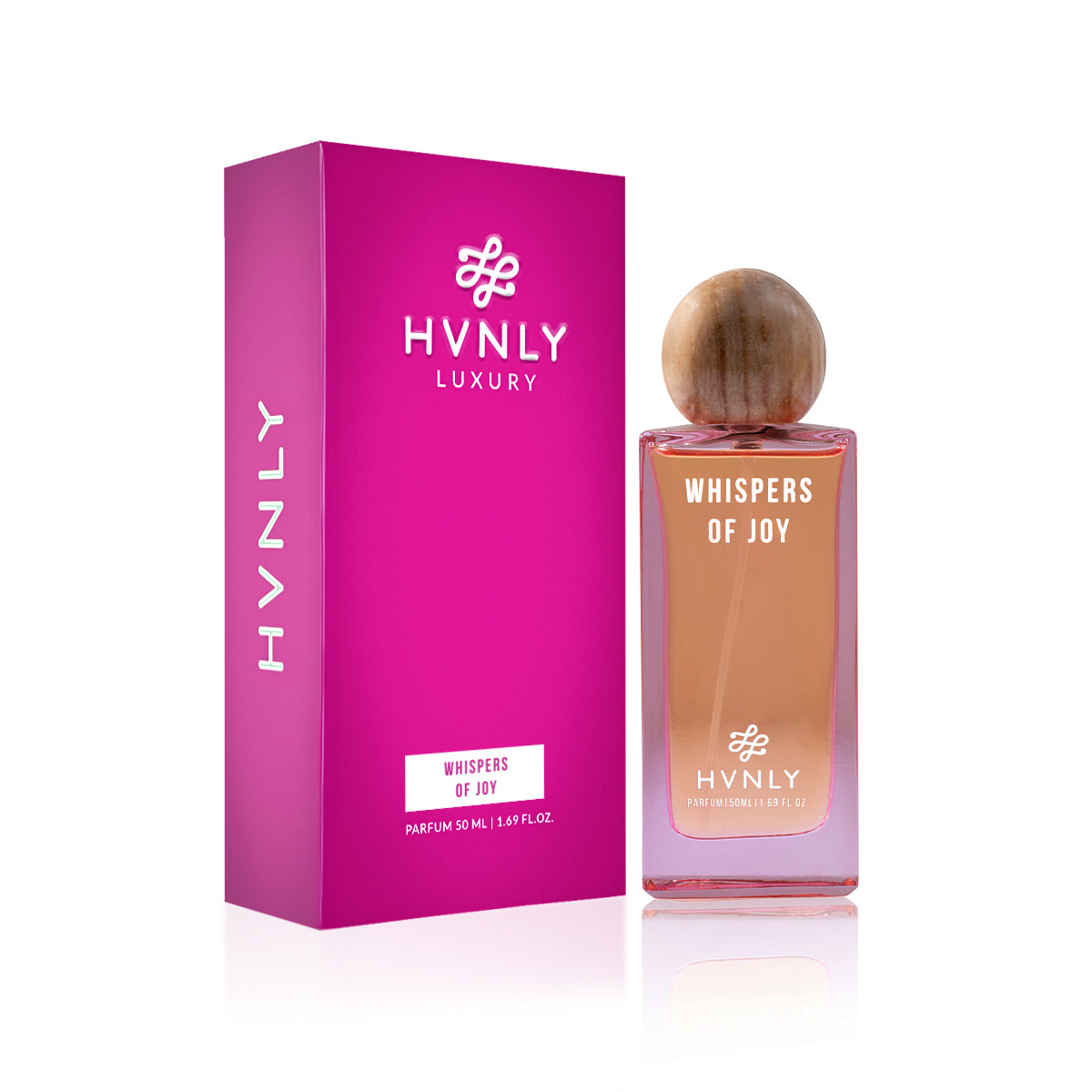 HVNLY Luxury perfume bottle and packaging on a white background