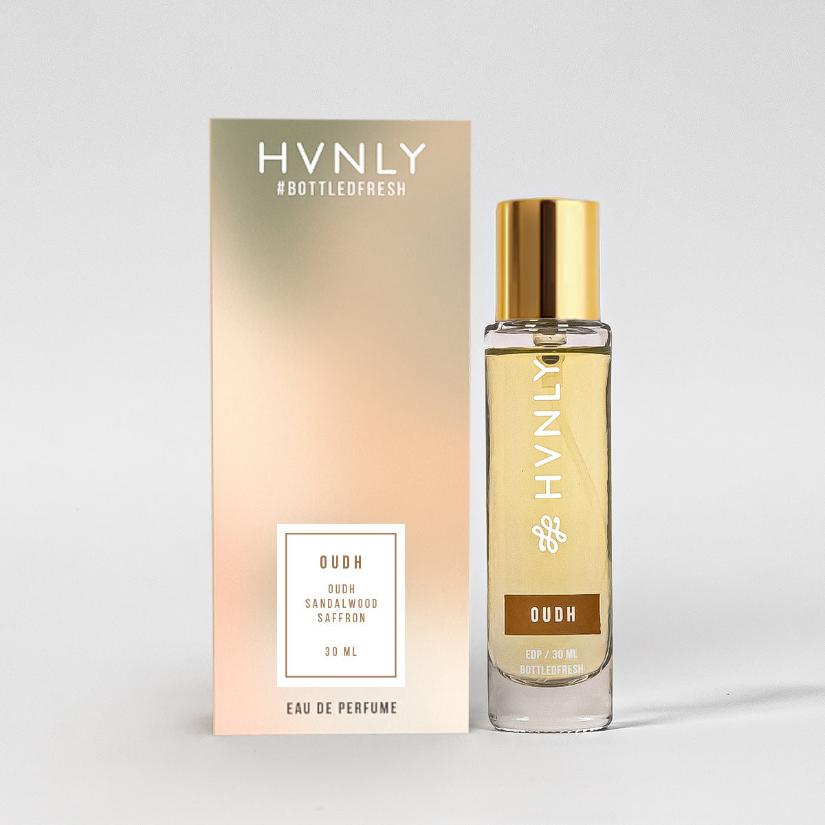 HVNLY Oudh Eau De Perfume For Men Bottle And Pack Image