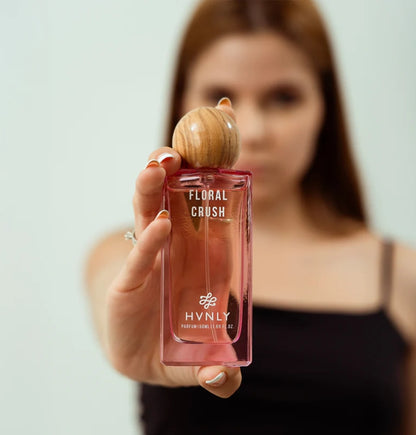 Close up shot of the perfume bottle showing its sleek, state of the art design and aesthetics.